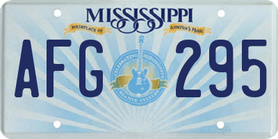 MS license plate AFG295
