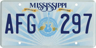 MS license plate AFG297