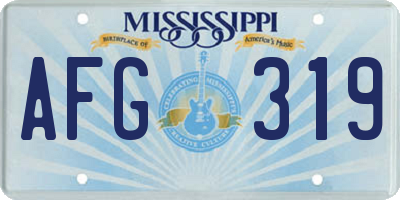 MS license plate AFG319