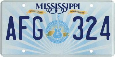 MS license plate AFG324