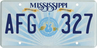 MS license plate AFG327