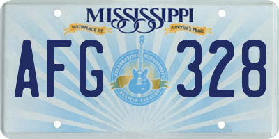 MS license plate AFG328