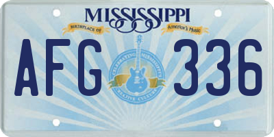 MS license plate AFG336