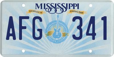MS license plate AFG341