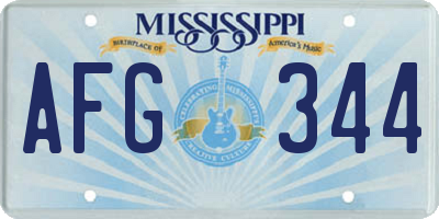 MS license plate AFG344