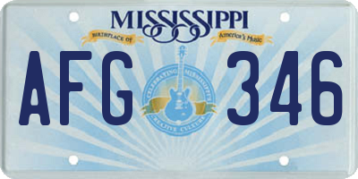 MS license plate AFG346