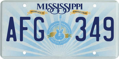 MS license plate AFG349