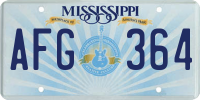 MS license plate AFG364