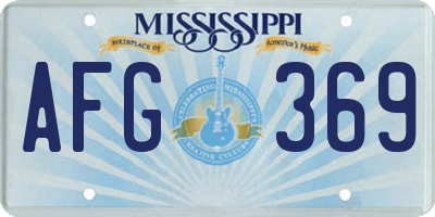 MS license plate AFG369