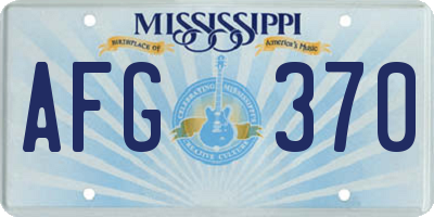 MS license plate AFG370