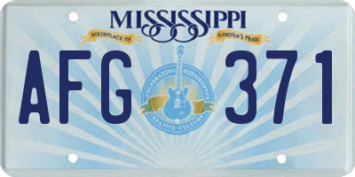 MS license plate AFG371