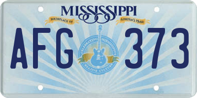 MS license plate AFG373