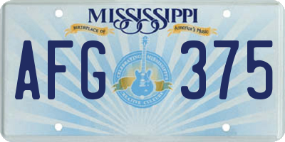 MS license plate AFG375