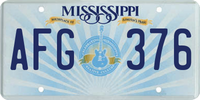MS license plate AFG376