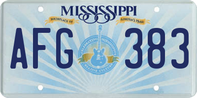 MS license plate AFG383