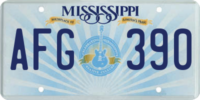MS license plate AFG390
