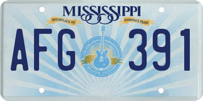 MS license plate AFG391