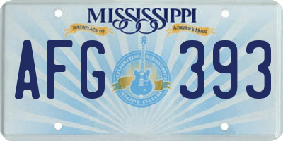 MS license plate AFG393