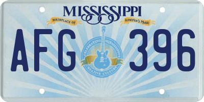 MS license plate AFG396