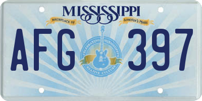 MS license plate AFG397