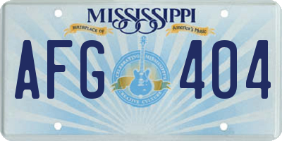 MS license plate AFG404