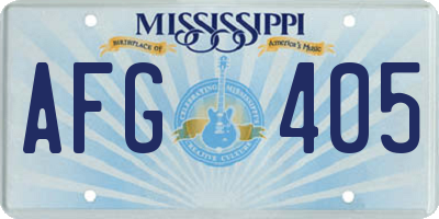 MS license plate AFG405