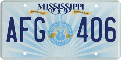 MS license plate AFG406