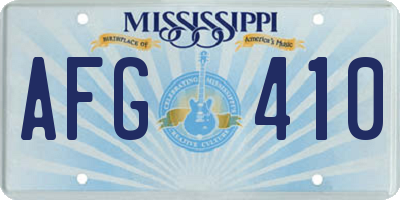 MS license plate AFG410