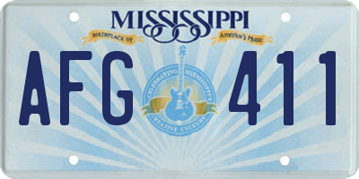 MS license plate AFG411