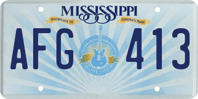 MS license plate AFG413