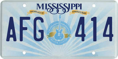 MS license plate AFG414