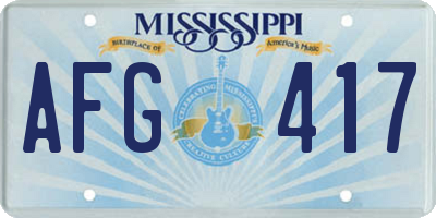 MS license plate AFG417