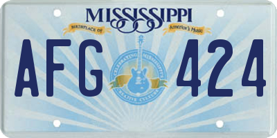 MS license plate AFG424
