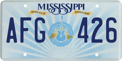 MS license plate AFG426