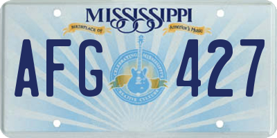 MS license plate AFG427
