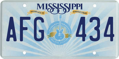 MS license plate AFG434