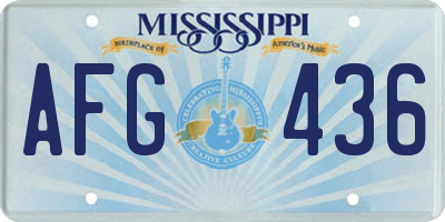 MS license plate AFG436
