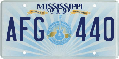 MS license plate AFG440