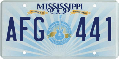 MS license plate AFG441