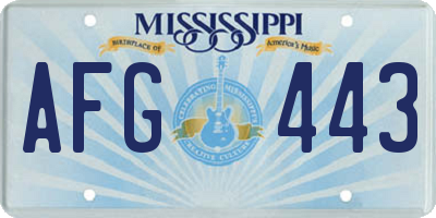 MS license plate AFG443