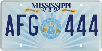 MS license plate AFG444