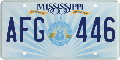 MS license plate AFG446