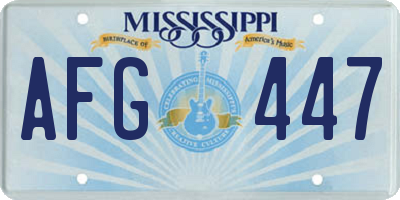 MS license plate AFG447