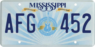MS license plate AFG452