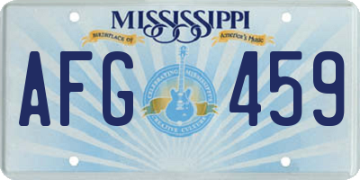 MS license plate AFG459