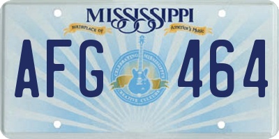 MS license plate AFG464