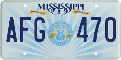 MS license plate AFG470