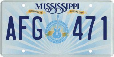 MS license plate AFG471