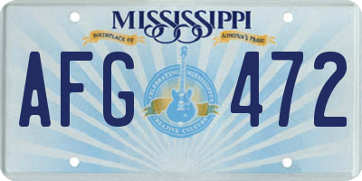 MS license plate AFG472