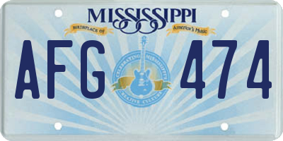 MS license plate AFG474